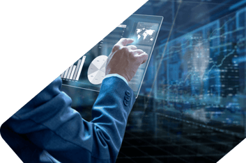 Person using touchscreen technology