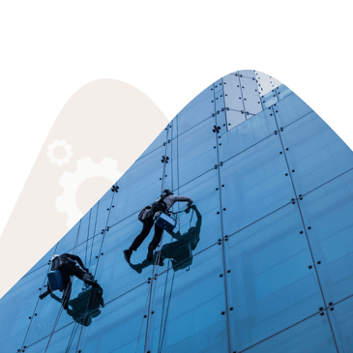 Two-people-cleaning-skyscraper-windows