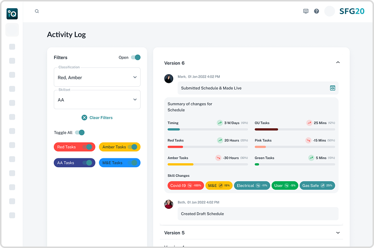 Activity Log