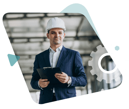 Man in White Safety Hat Holding Clipboard Stands Holding Print Out From SFG20's Preventative Maintenance Software Schedules.