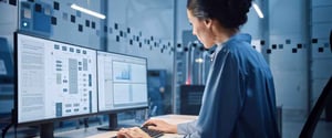 Woman-using-CAD-software
