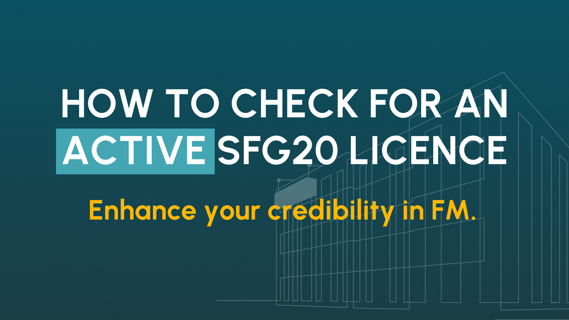 How to check for an active sfg20 license
